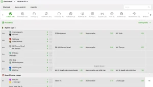 Live-Wetten bei ZodiacBet mit Spielstand und laufenden Märkten